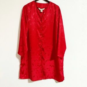 Lane Bryant Intimates Satin Floral Embossed Sleep Shirt